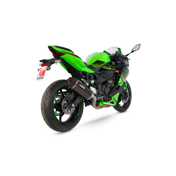Scorpion Exhaust Kawasaki ZX-4RR 2023 - 2024 Serket Parallel Full System Carbon Fibre Sleeve